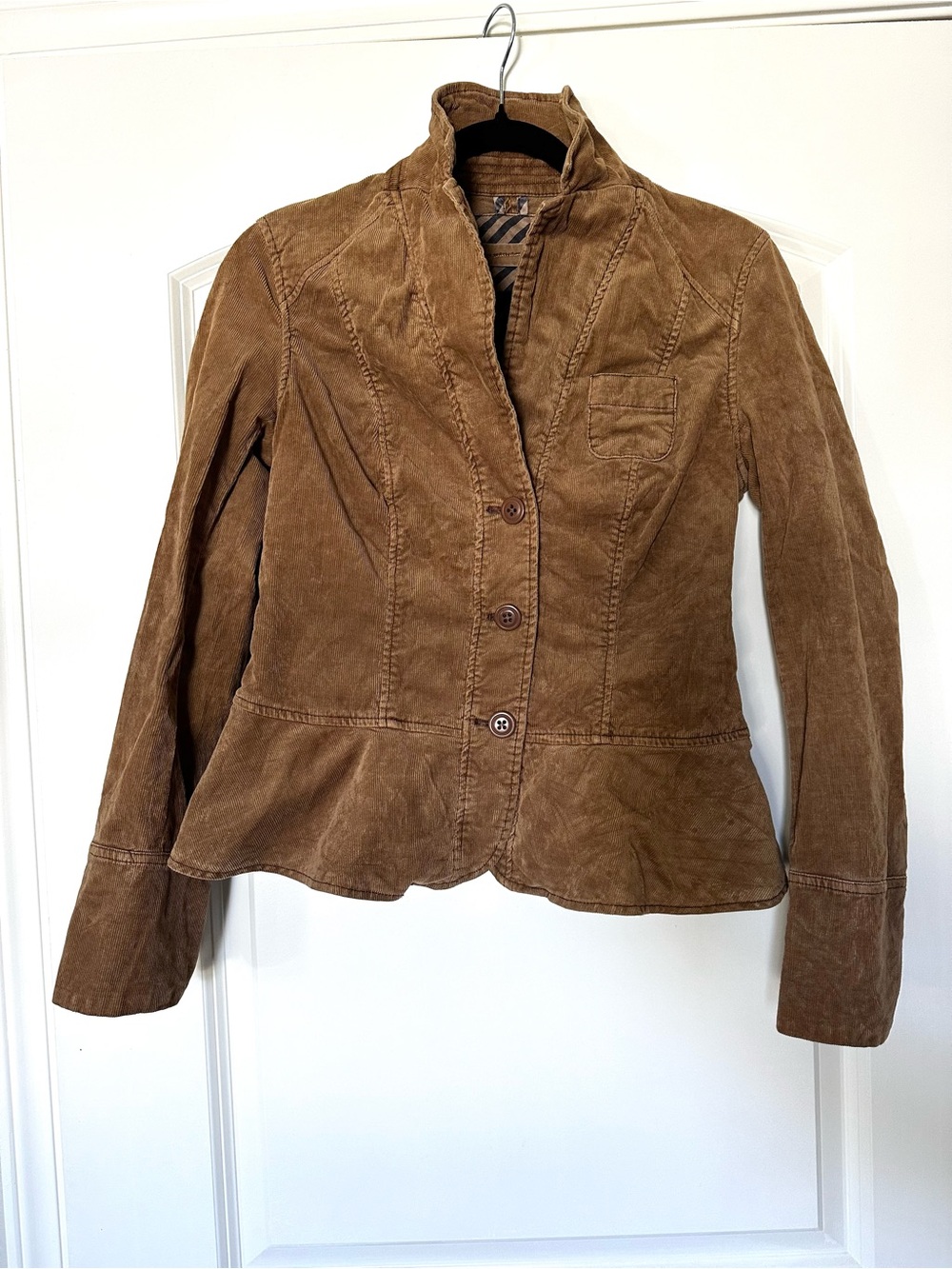 Pilcro Tan/Light Brown Corduroy Women's Blazer Jacket